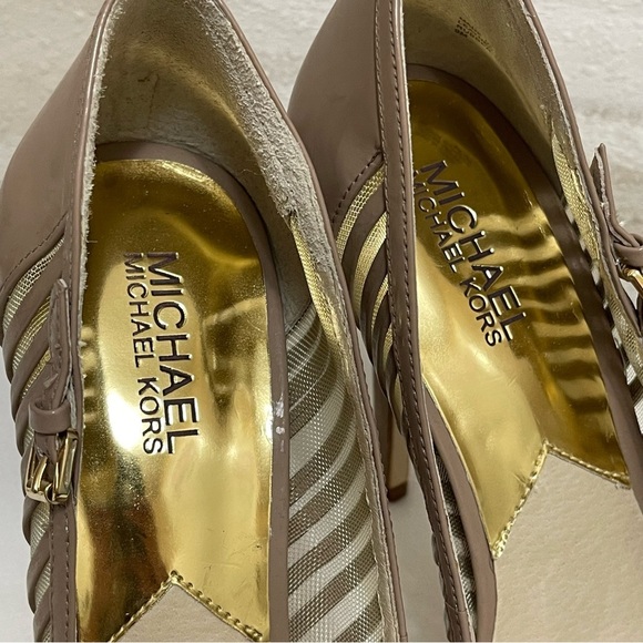 Michael Kors Molly Platform Stiletto Peep Open Toe High Heels 9 - Picture 10 of 10
